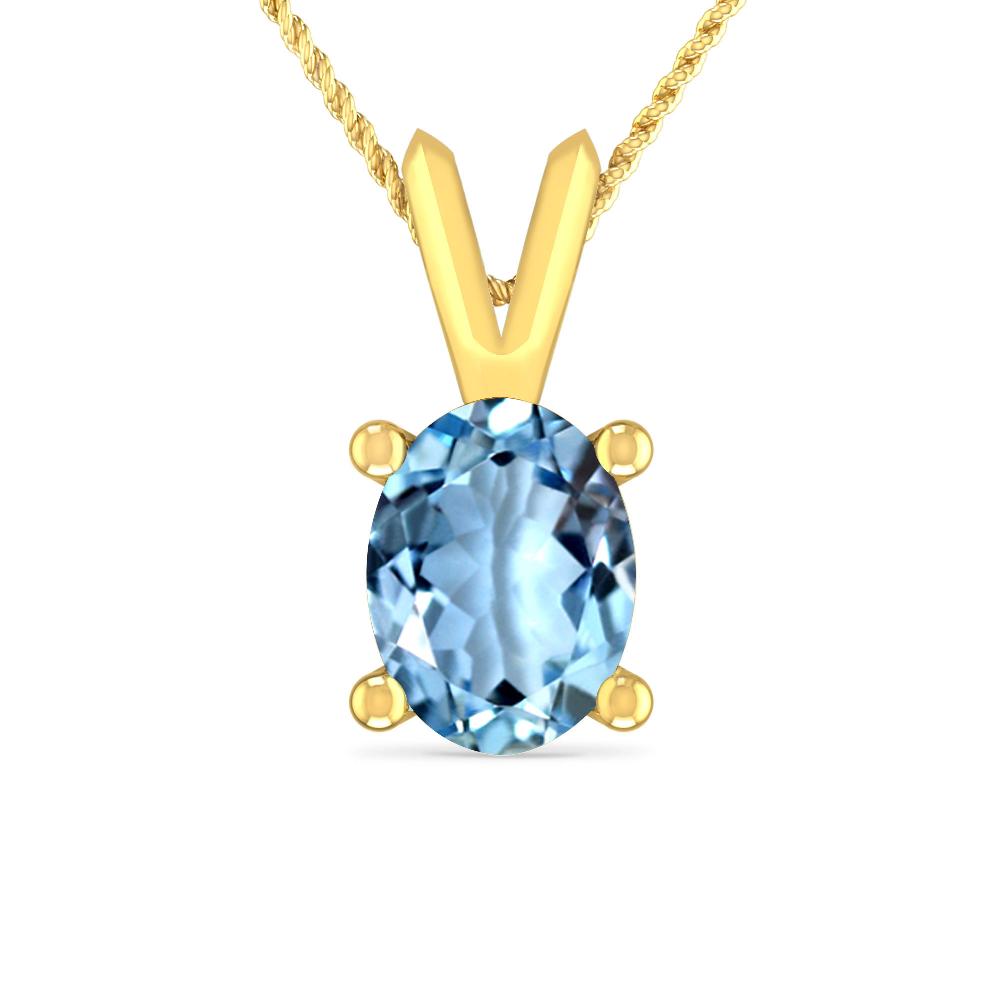 Yellow Gold - Aquamarine