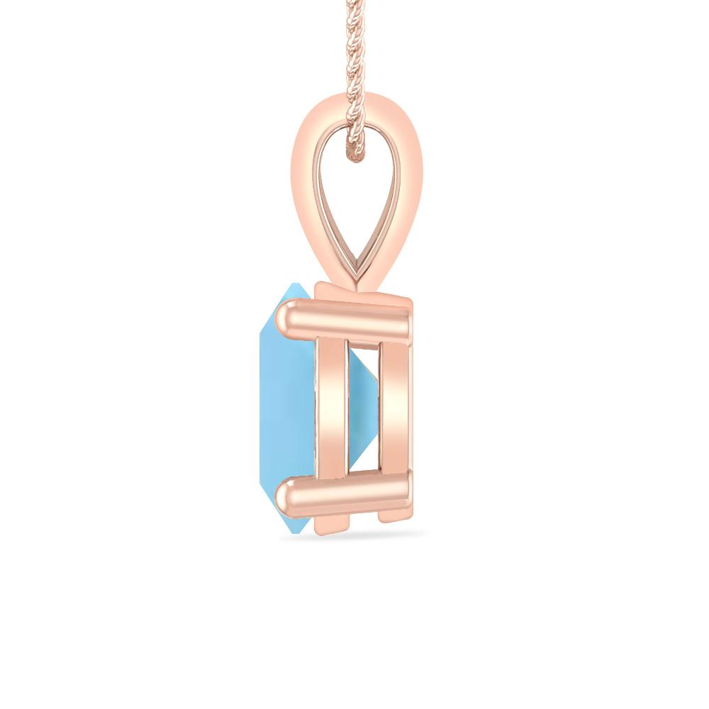 Rose Gold - Blue Topaz