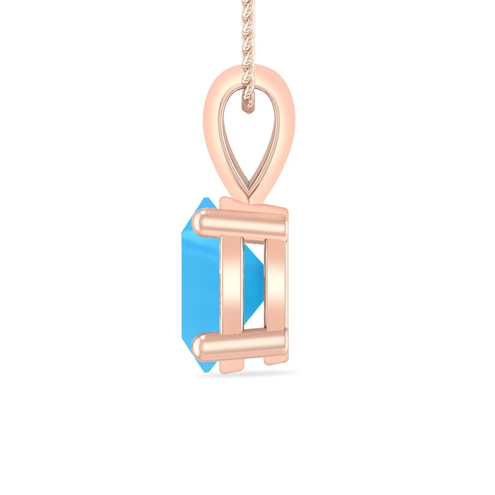 Rose Gold - Blue Topaz