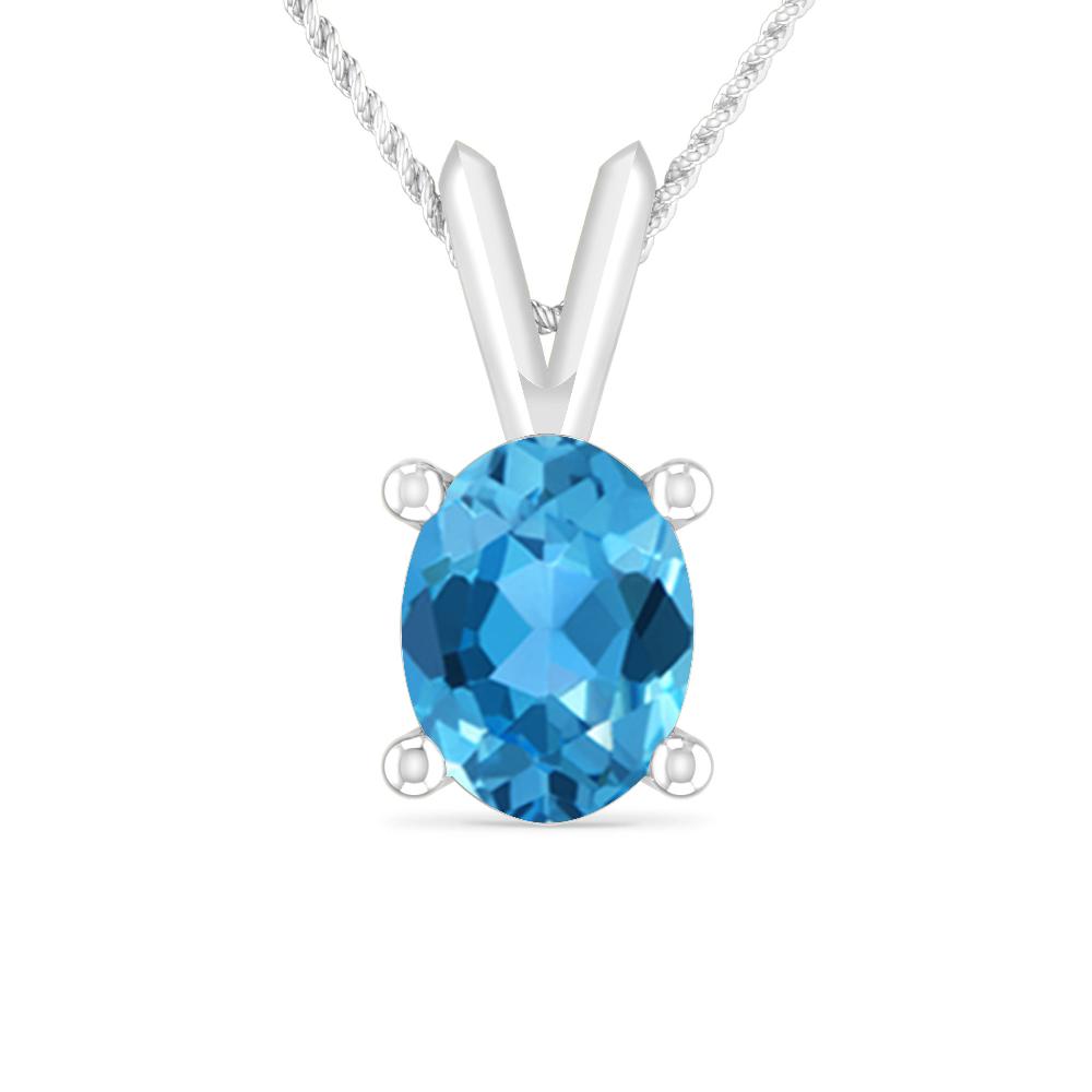 White Gold - Blue Topaz