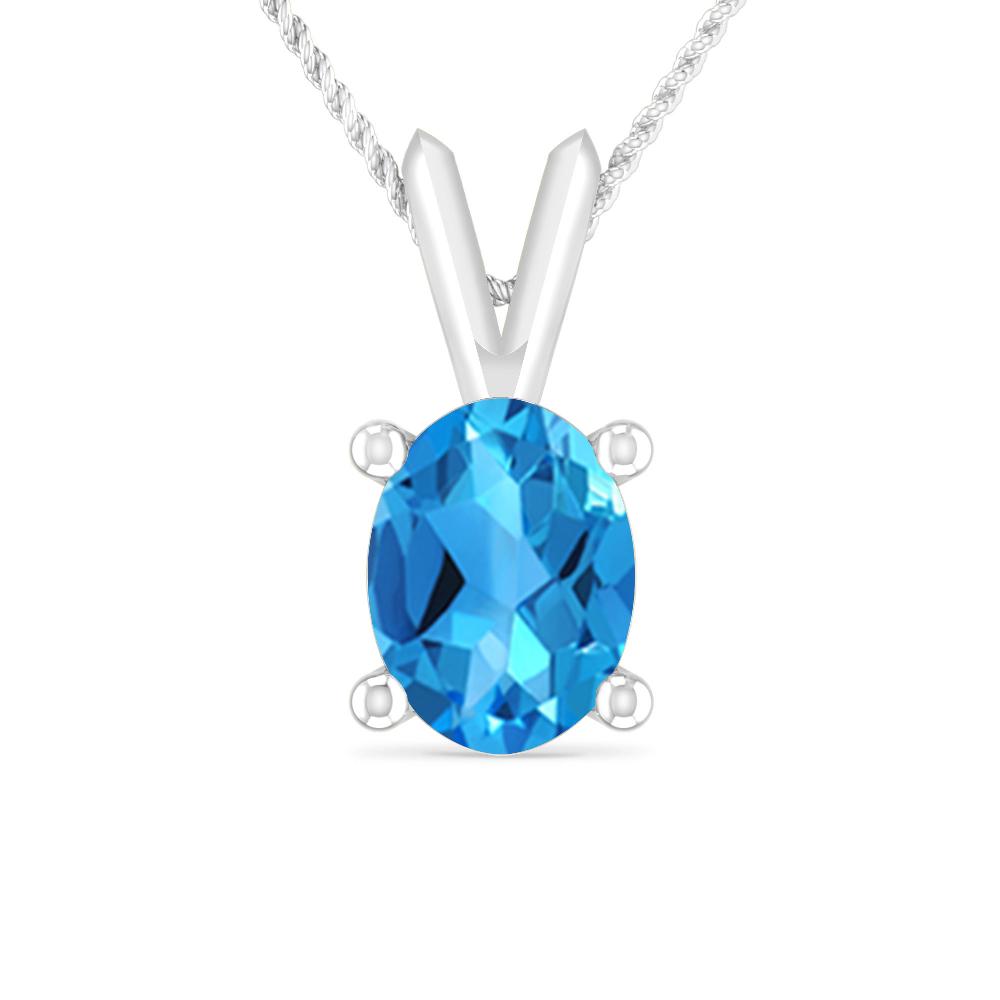 White Gold - Blue Topaz