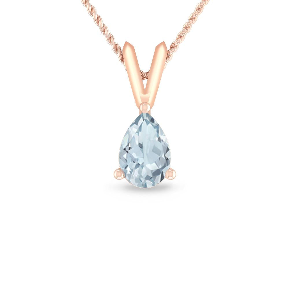 Rose Gold - Aquamarine