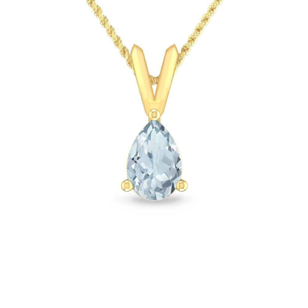 Yellow Gold - Aquamarine