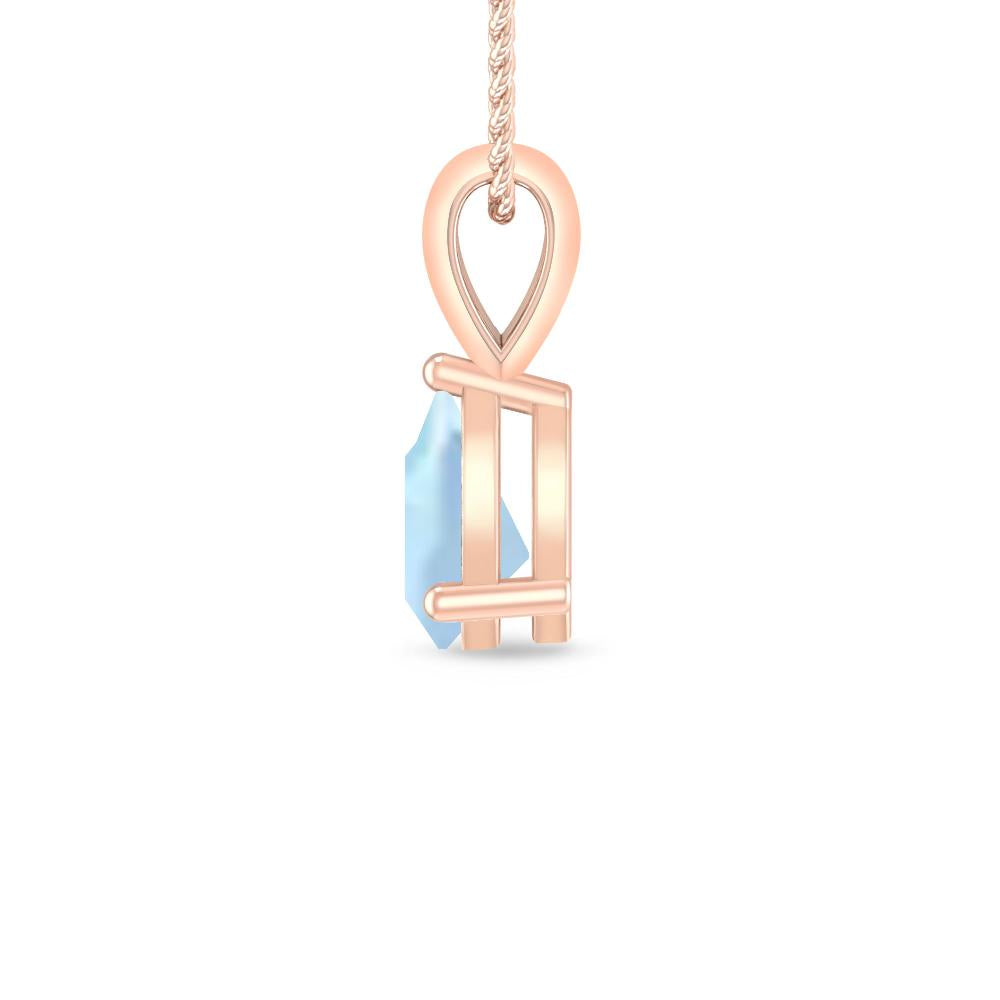 Rose Gold - Aquamarine