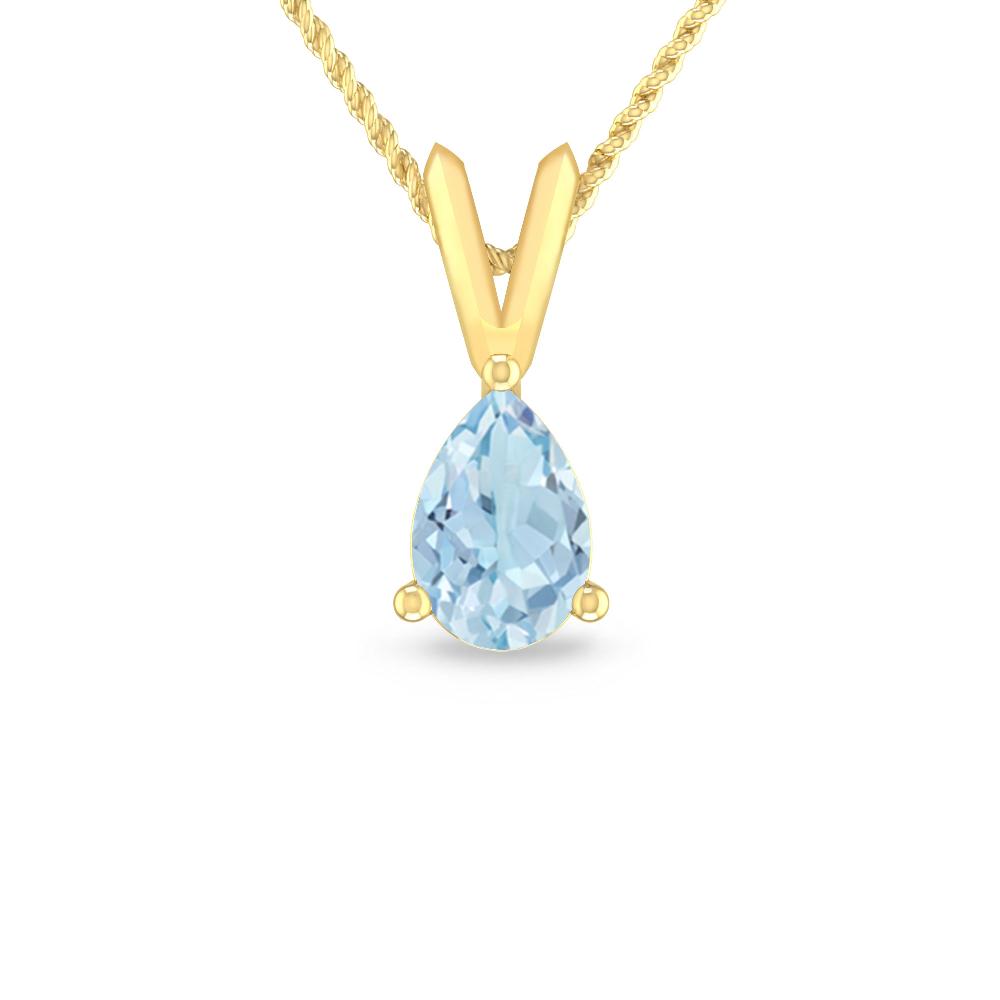 Yellow Gold - Aquamarine