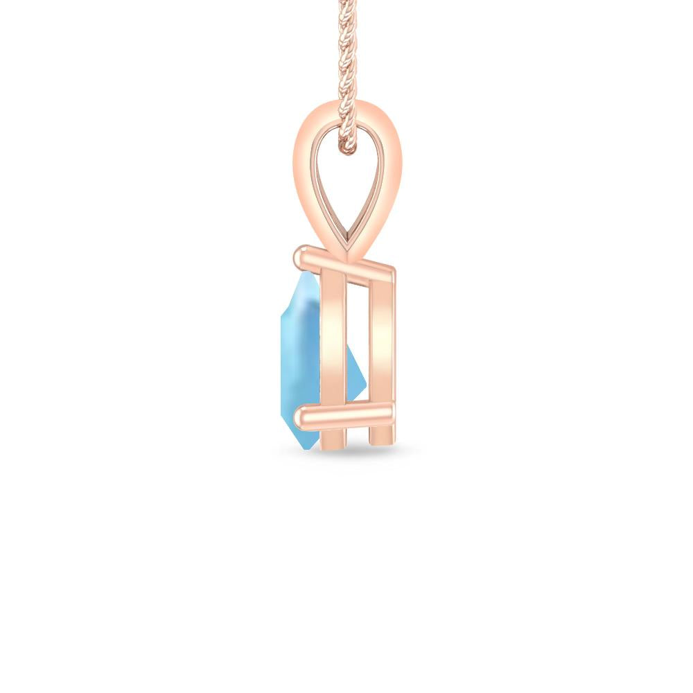 Rose Gold - Aquamarine