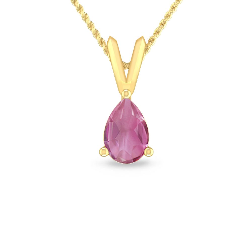 Yellow Gold - Pink Tourmaline