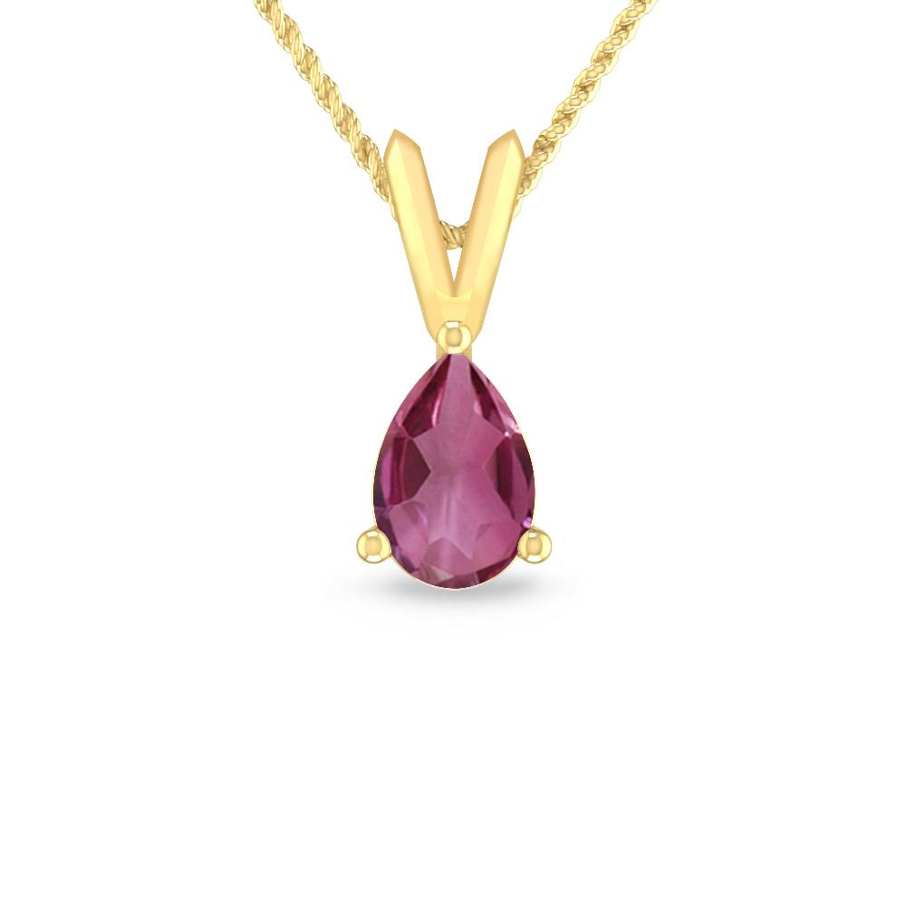 Yellow Gold - Pink Tourmaline