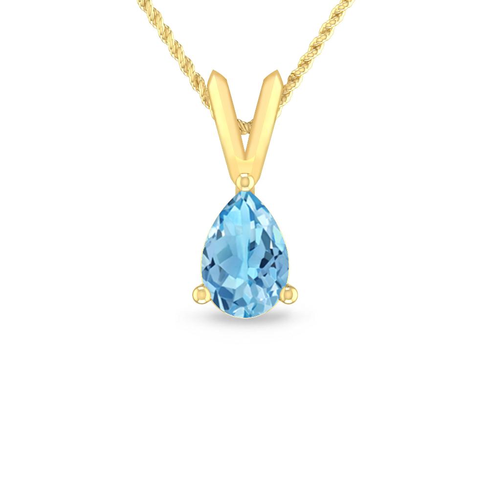 Yellow Gold - Blue Topaz