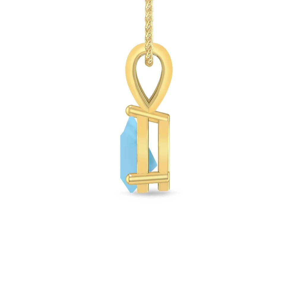 Yellow Gold - Blue Topaz