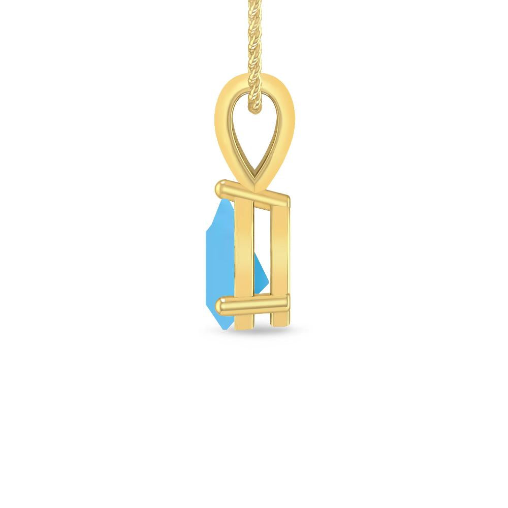 Yellow Gold - Blue Topaz