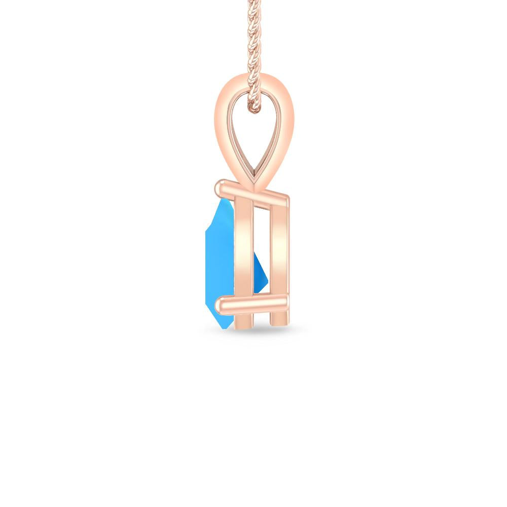 Rose Gold - Blue Topaz