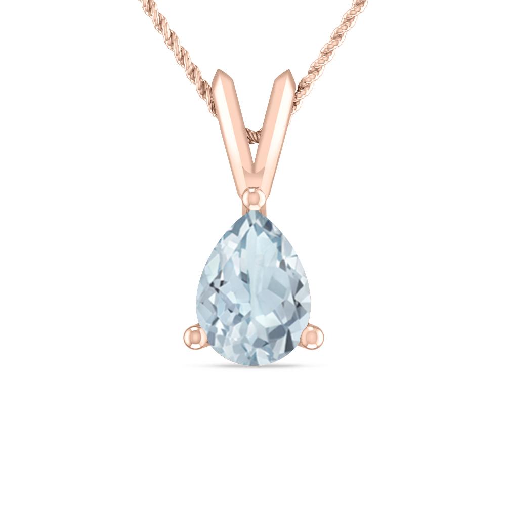 Rose Gold - Aquamarine