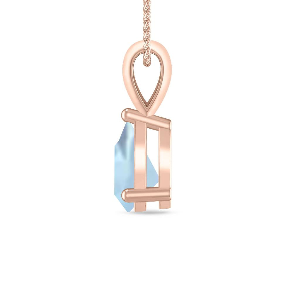 Rose Gold - Aquamarine