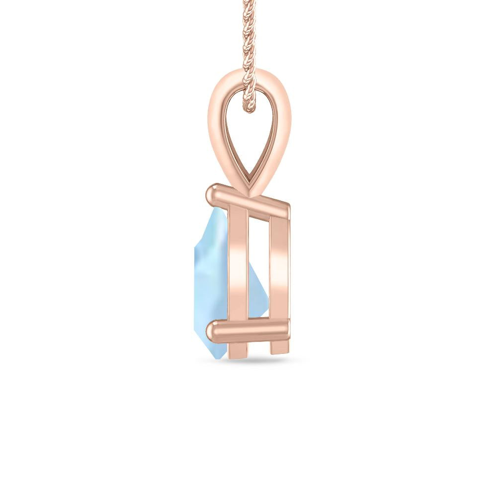 Rose Gold - Aquamarine