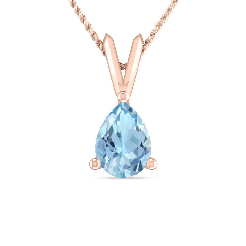 Rose Gold - Aquamarine