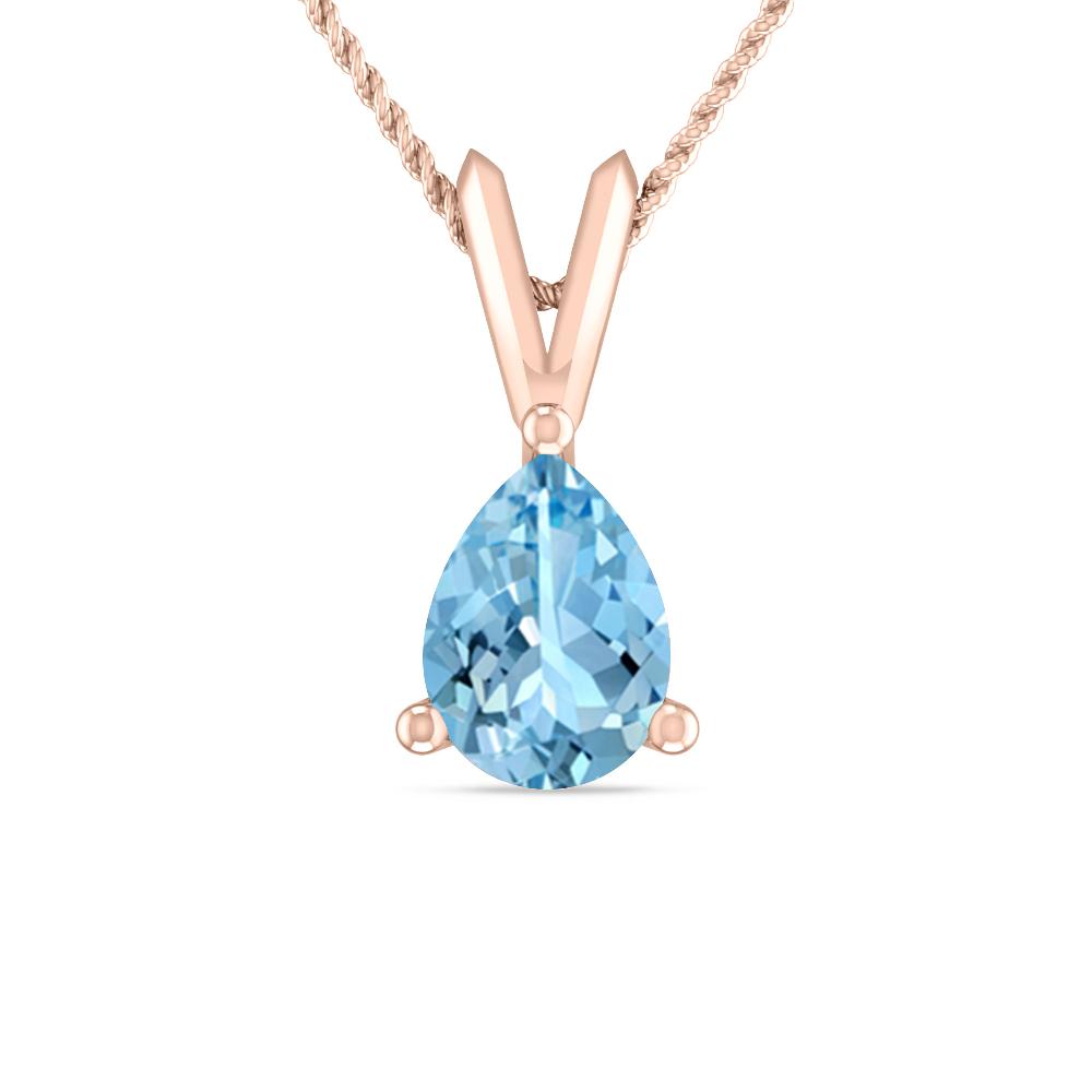 Rose Gold - Aquamarine