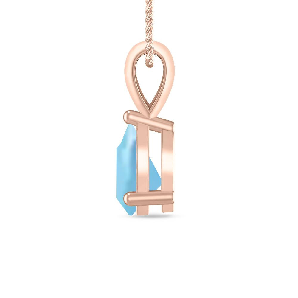 Rose Gold - Aquamarine