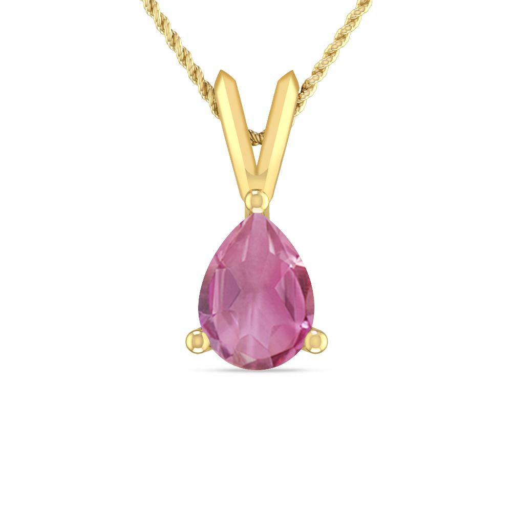 Yellow Gold - Pink Tourmaline