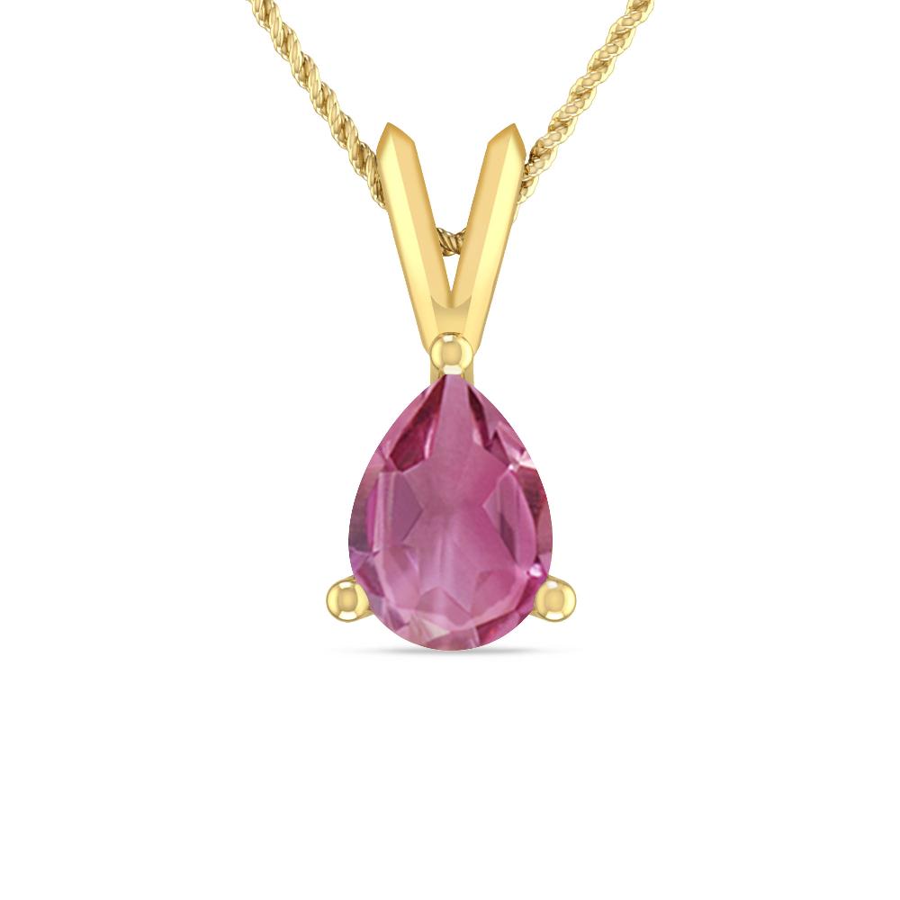 Yellow Gold - Pink Tourmaline