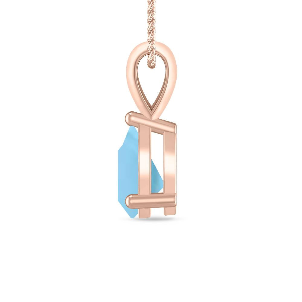 Rose Gold - Blue Topaz