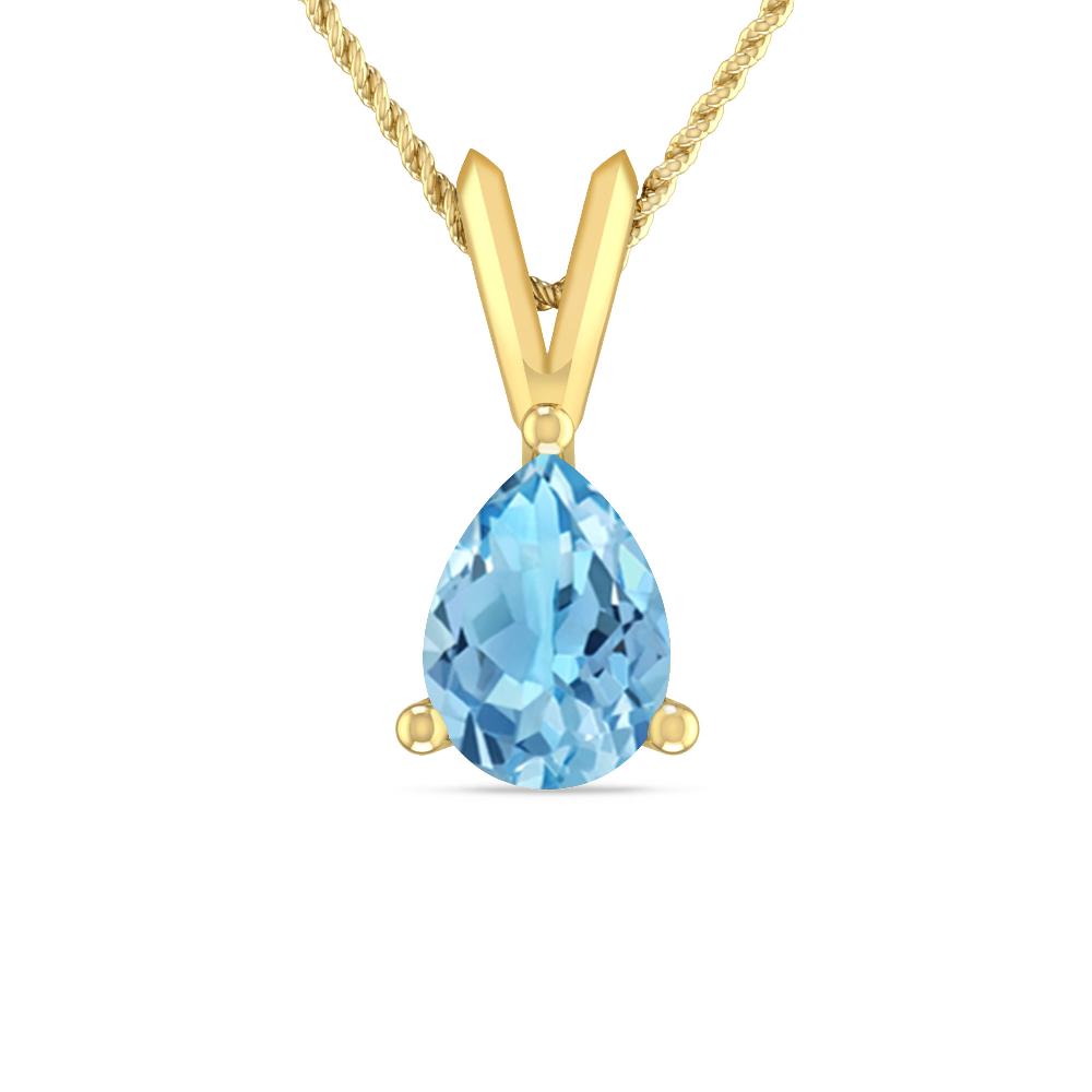 Yellow Gold - Blue Topaz