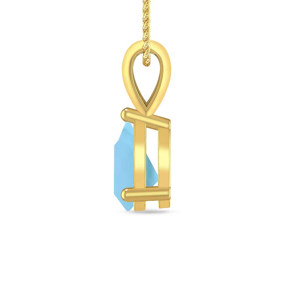 Yellow Gold - Blue Topaz