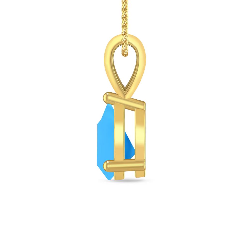 Yellow Gold - Blue Topaz