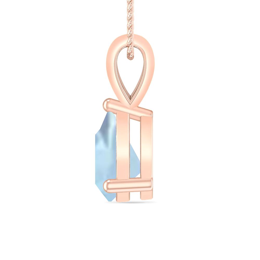 Rose Gold - Aquamarine