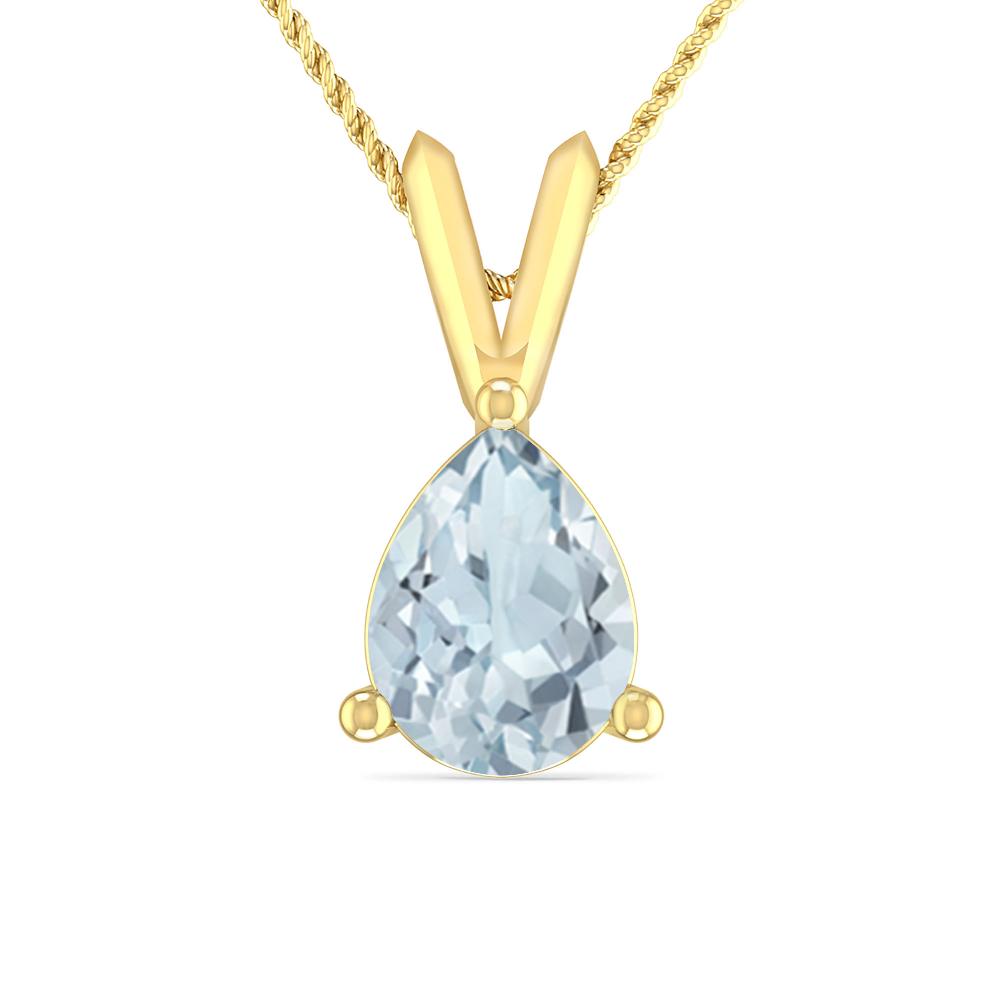 Yellow Gold - Aquamarine