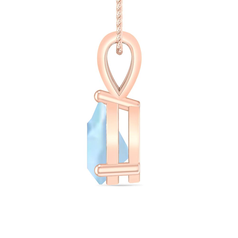 Rose Gold - Aquamarine