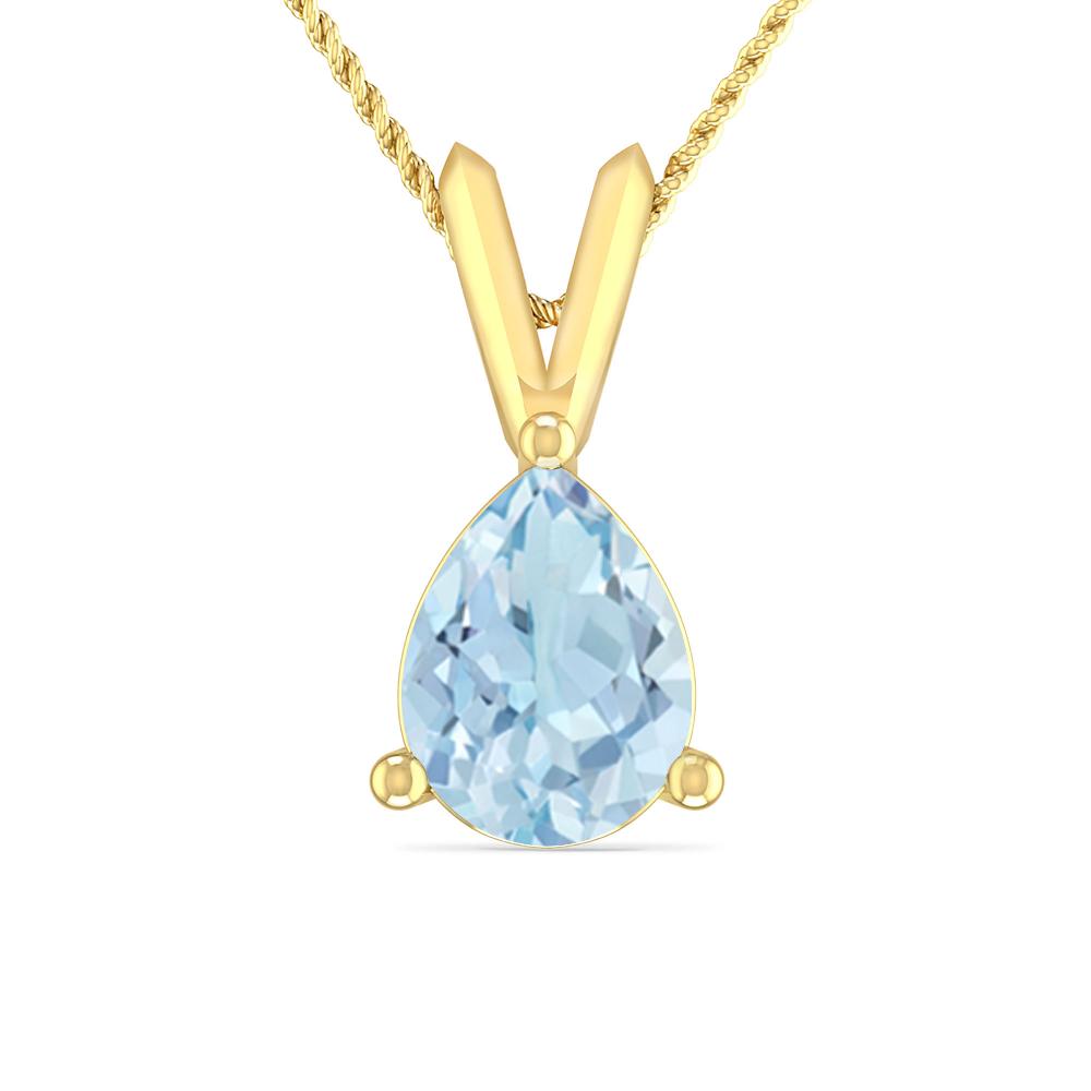 Yellow Gold - Aquamarine