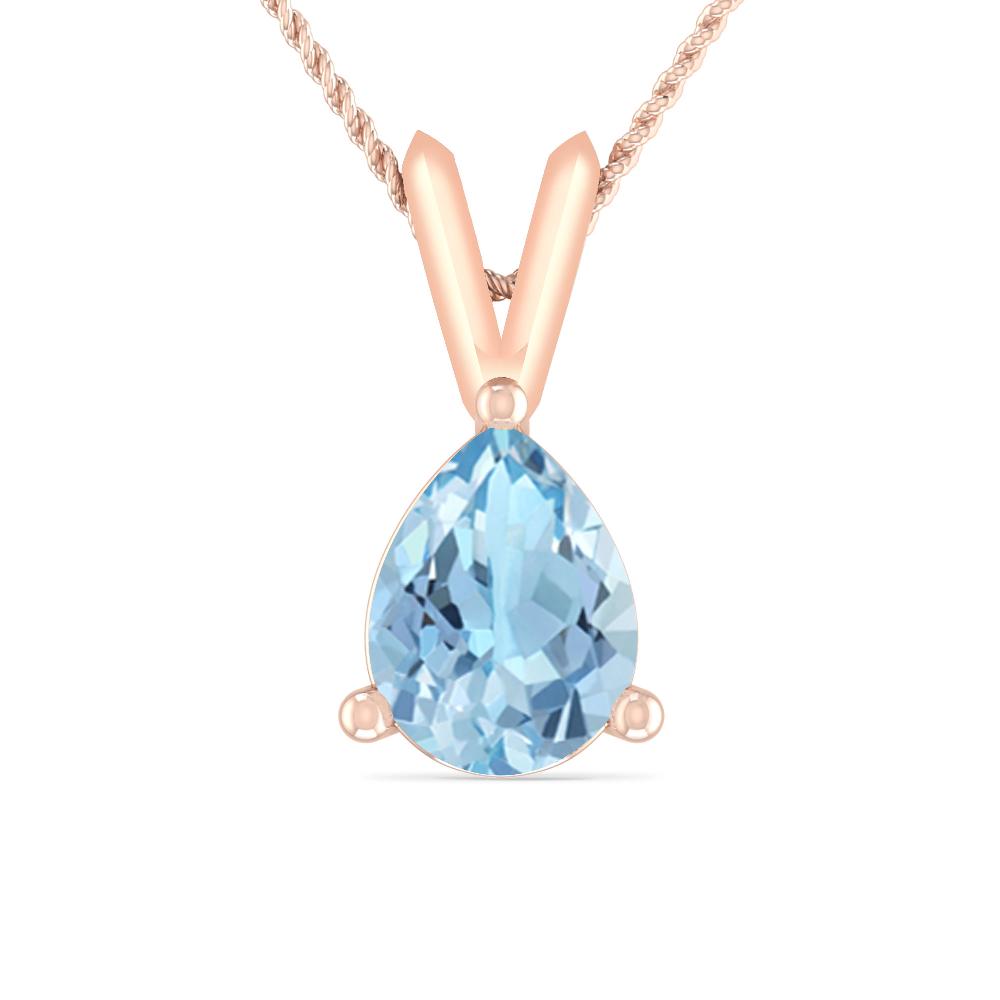 Rose Gold - Aquamarine