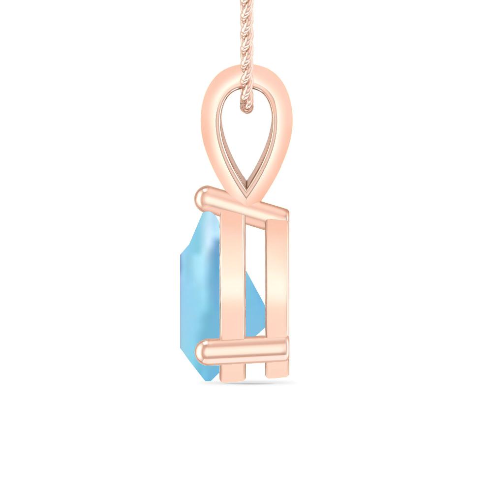 Rose Gold - Aquamarine