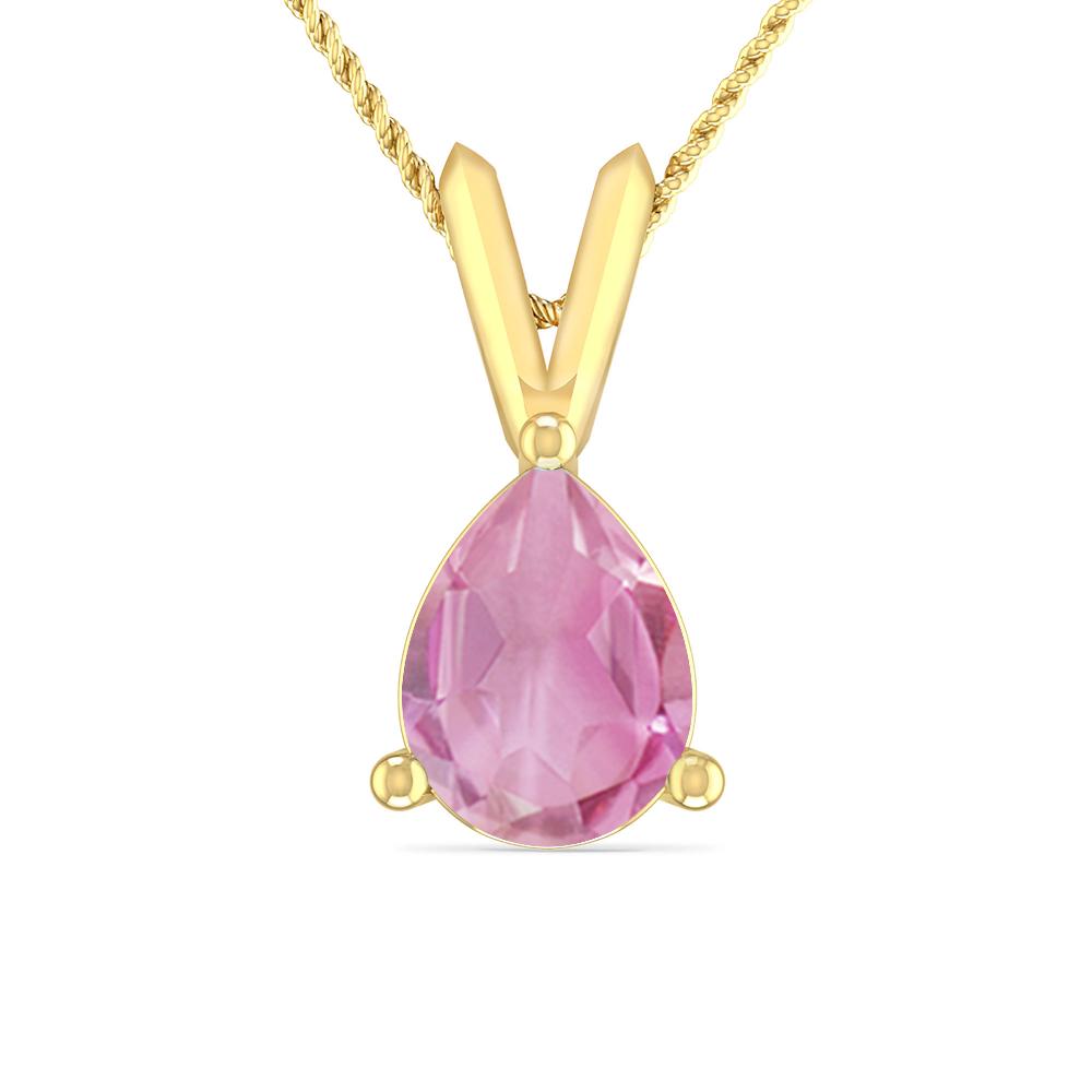 Yellow Gold - Pink Tourmaline