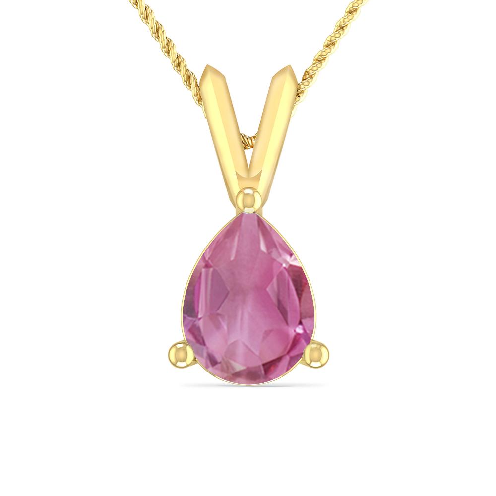 Yellow Gold - Pink Tourmaline