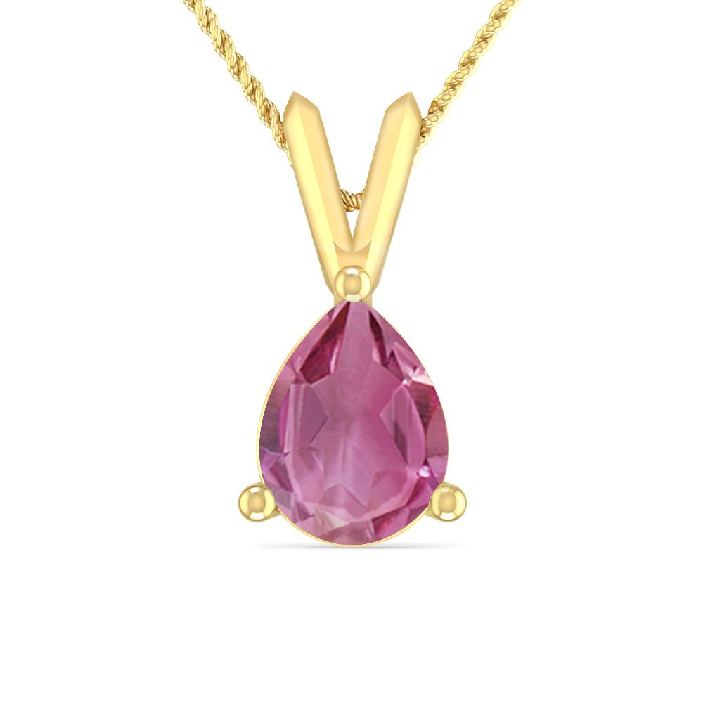 Yellow Gold - Pink Tourmaline