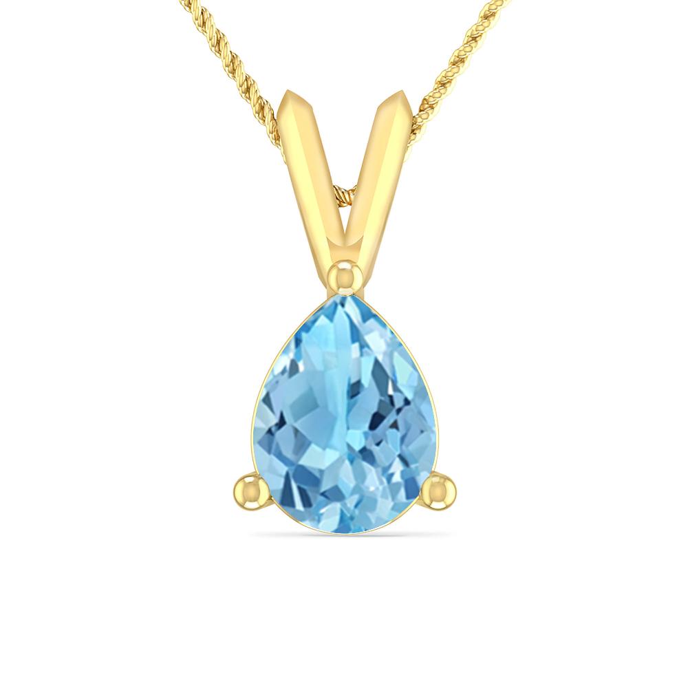 Yellow Gold - Blue Topaz