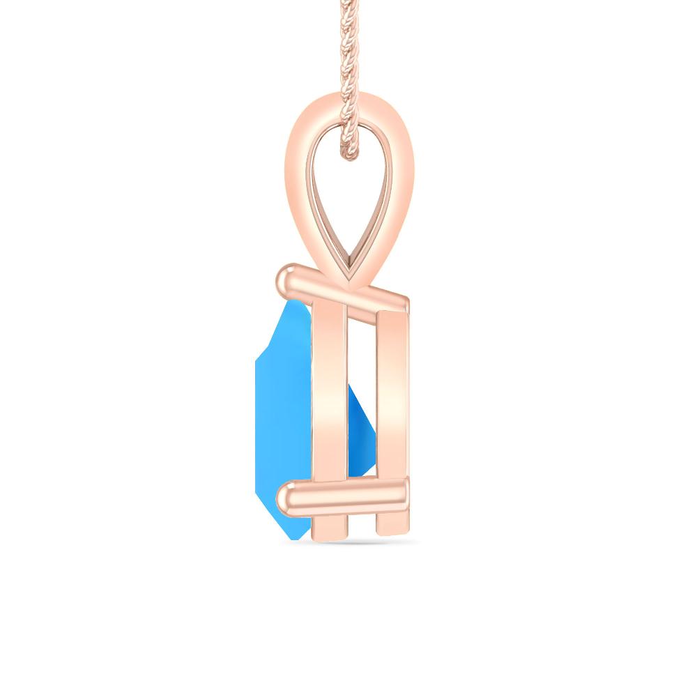 Rose Gold - Blue Topaz