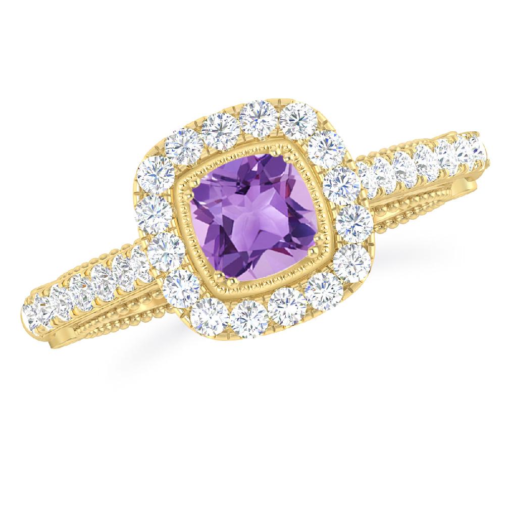 Yellow Gold - Amethyst