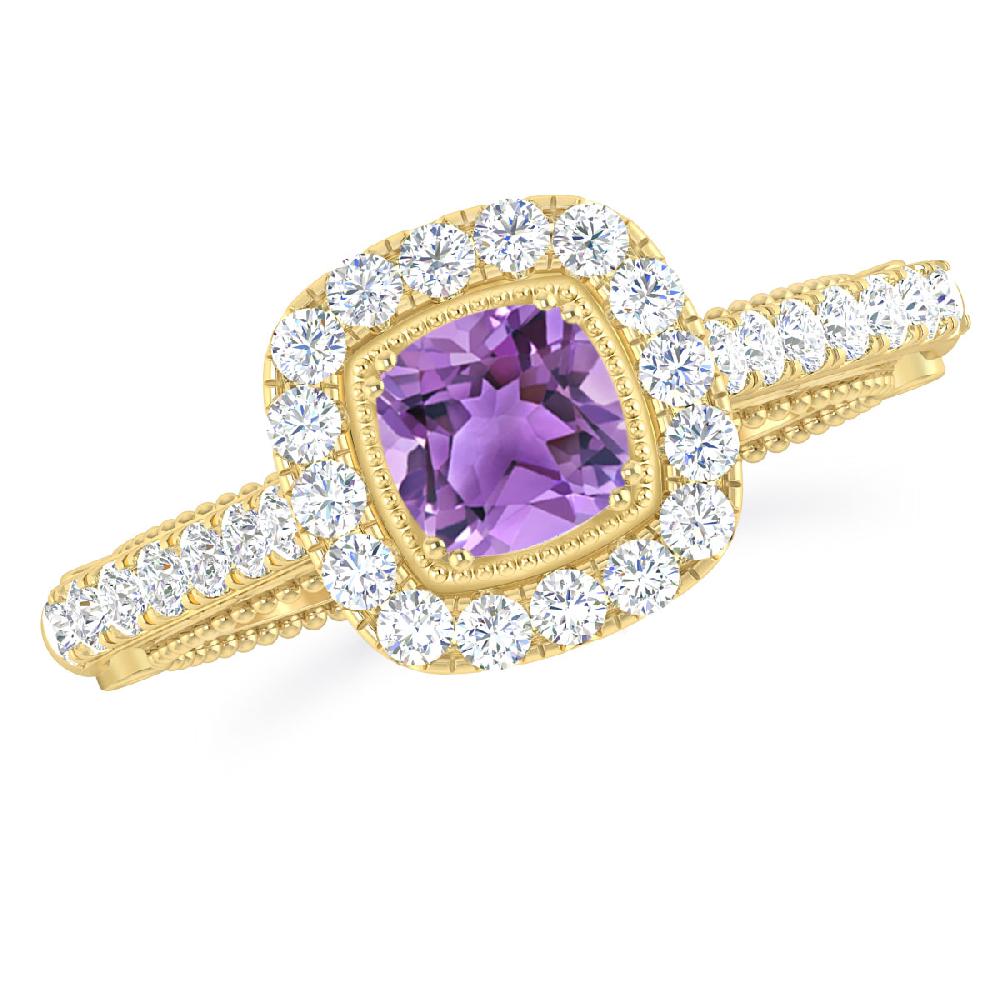 Yellow Gold - Amethyst