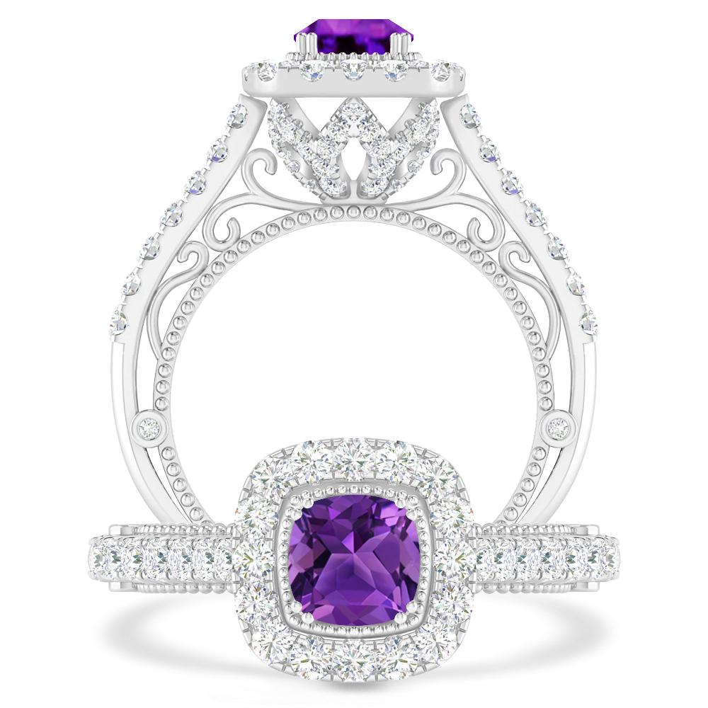 White Gold - Amethyst