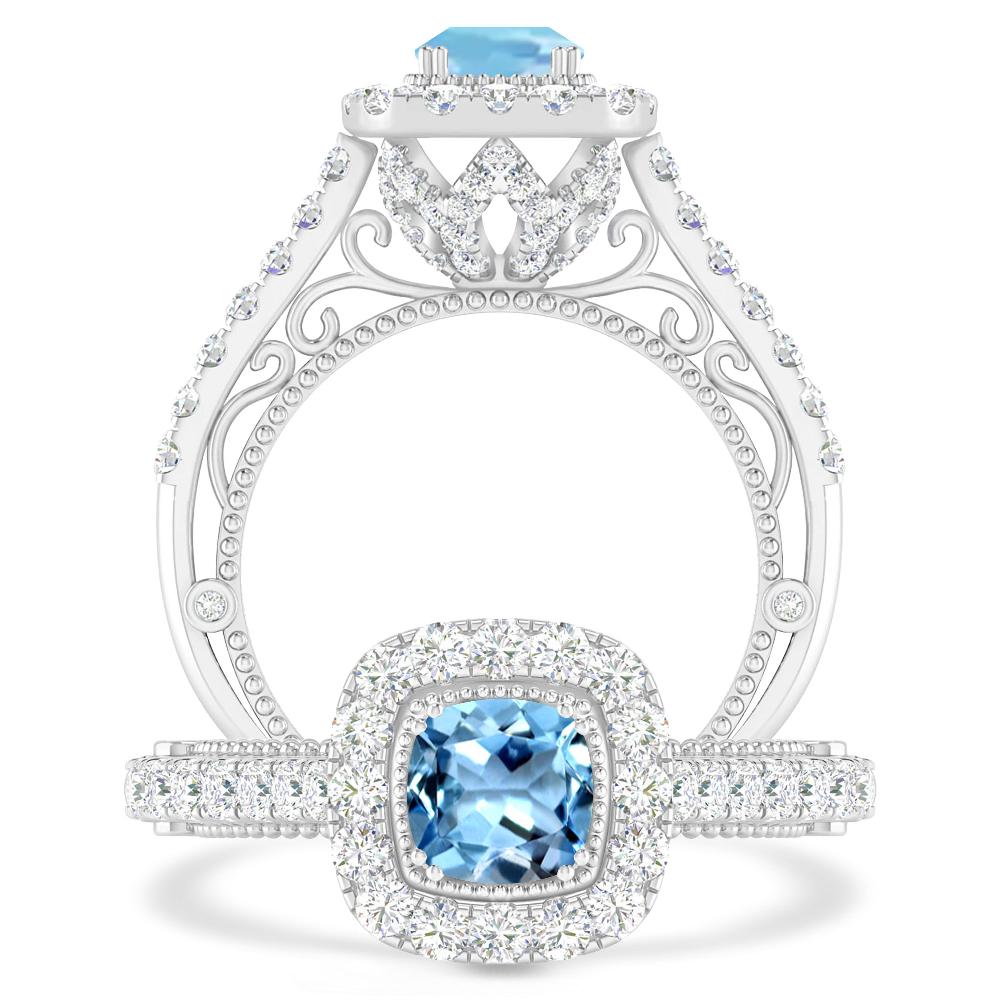 White Gold - Aquamarine