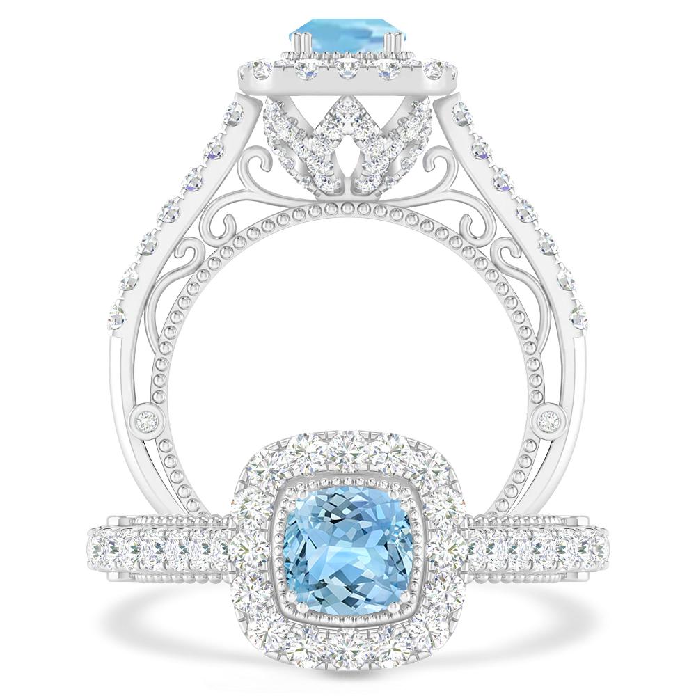 White Gold - Aquamarine