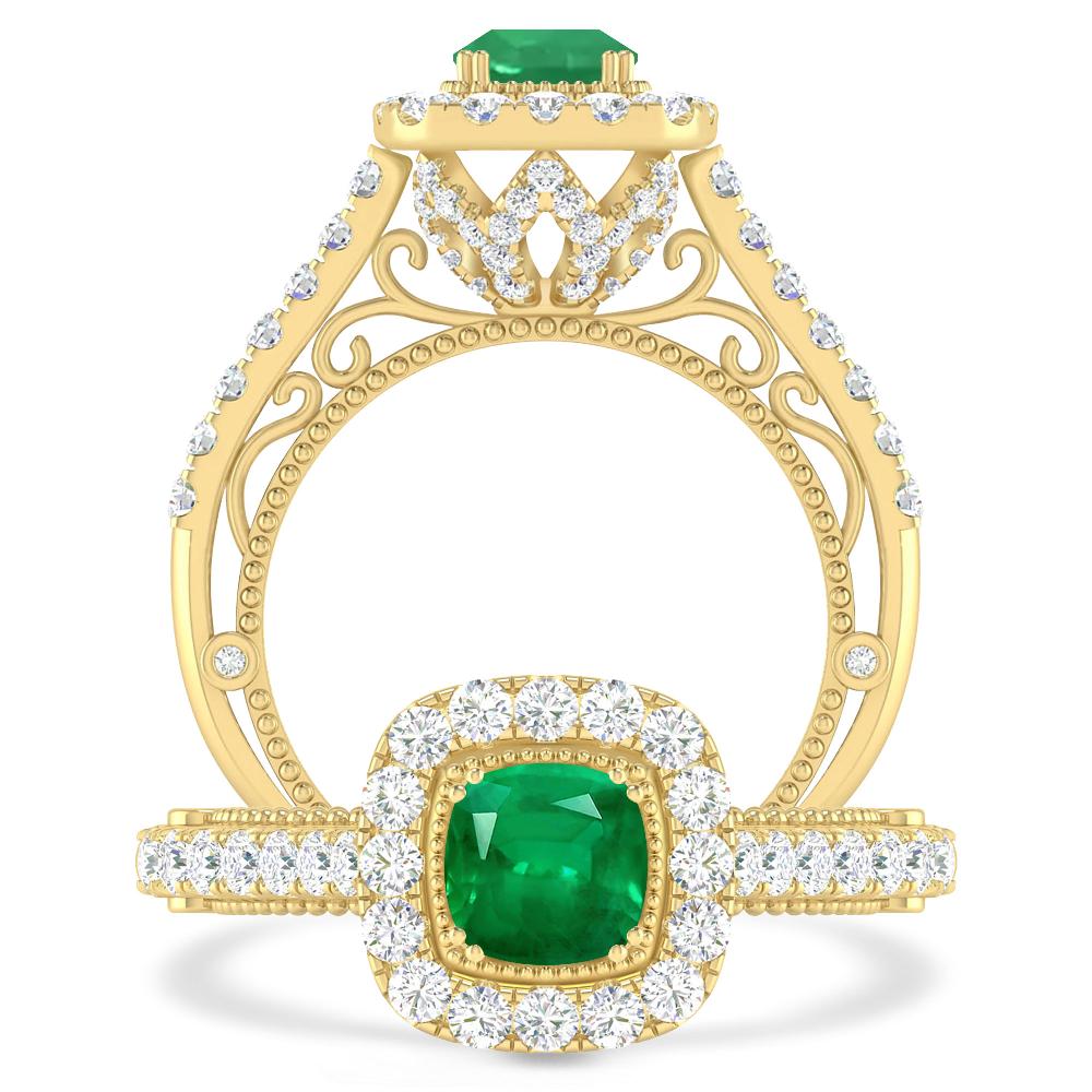 Yellow Gold - Emerald