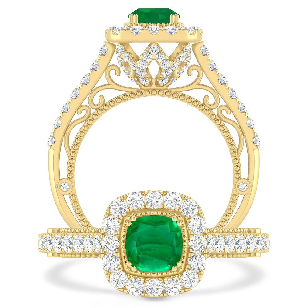 Yellow Gold - Emerald