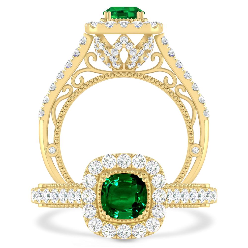 Yellow Gold - Emerald