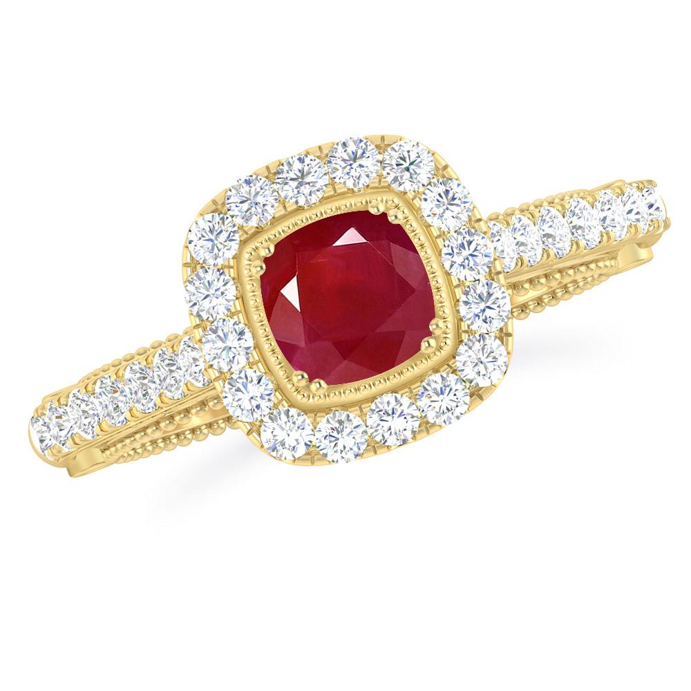 Yellow Gold - Ruby