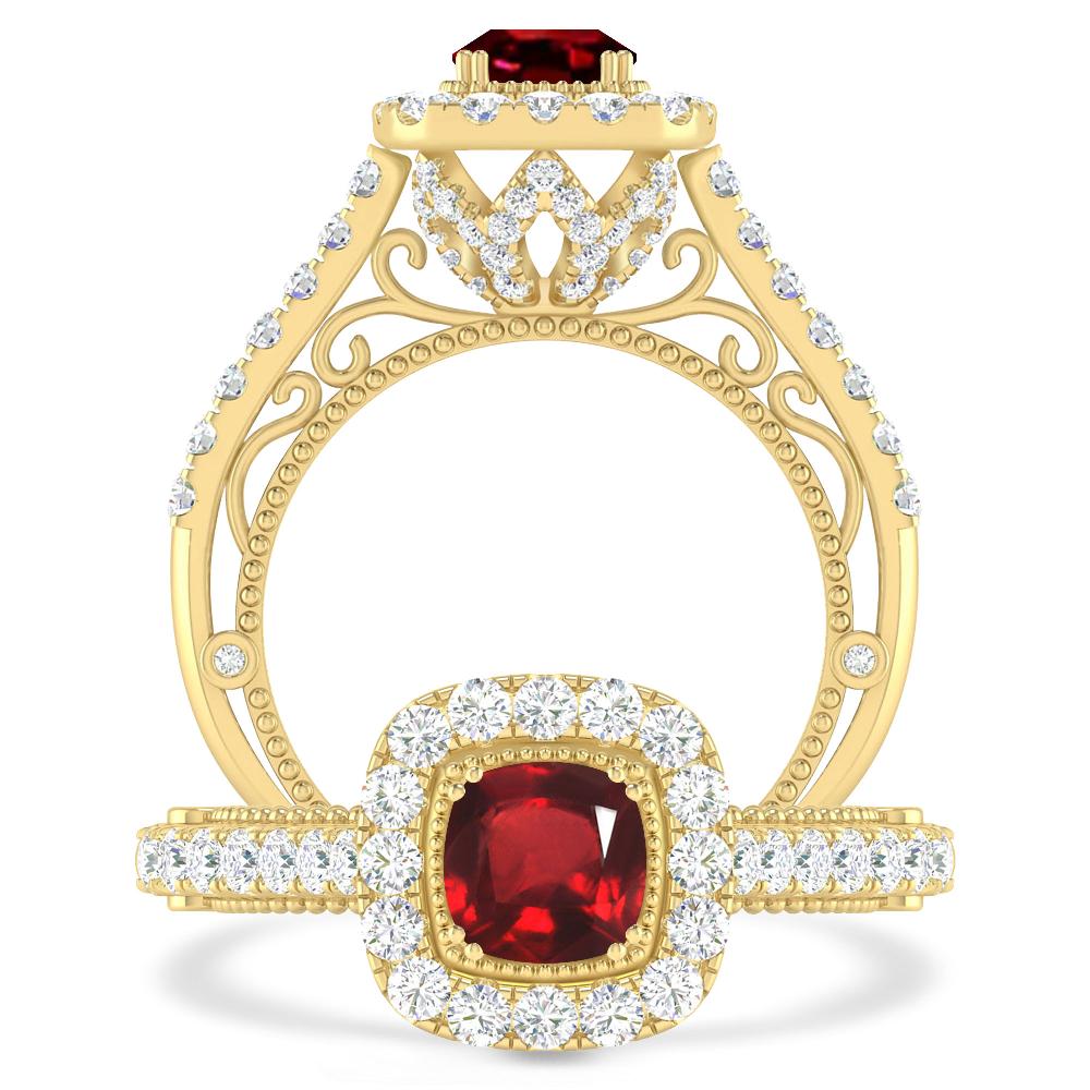 Yellow Gold - Ruby