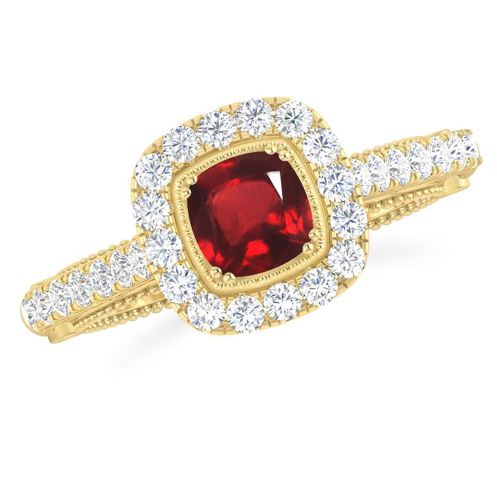 Yellow Gold - Ruby